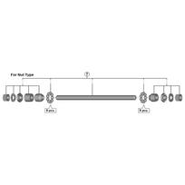 Shimano remonto Stebulės ašies surinkimo ilgis tarpai Y3F698060 dalys (ašis 185mm/rutulys 135mm) FH-TY500