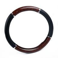 Minkštos odos automobilio vairo apdangalas Geras sukibimas Priedai 15/37CM~38CM JK black