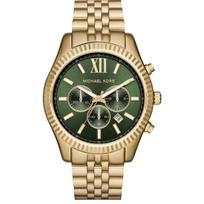 Michael Kors MK8446 Golden Lexington Chronograph Men's Watch 44mm auksas
