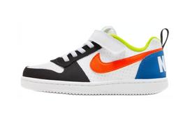 Nike Court Borough Abrasion Resistant Low top Kids' Skateboarding Shoes White Blue Orange Children Aged 3 7 Years Old DV9114-181 28