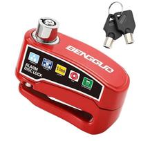 Loud Alarm Security Alarm Lock Waterproof Motorcycle Disc Lock Bicycle Disc Lock  Motorcycle raudona