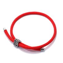 Simple Style Men Rope Bracelet Lucky Red Thread Braslet Boyfriend Gift Beach Surfer Vacation Leisure Accessories Pulsera Macrame raudona