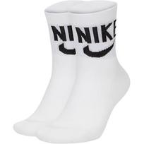 Nike Mid Calf Socks Unisex 2 Pack SK0204-100 M