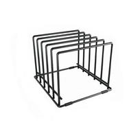 Heavy Duty Cutting Board Storage Rack Iron Pan Storage Rack Simple Cookware Holder  Pan juoda