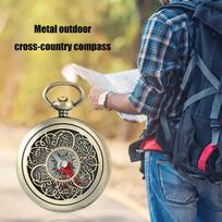 Vintage Bronze Compass Pocket Watch Design Outdoor Hiking Navigation Metal Portable Compass ruda