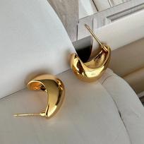Gold Plated Waterdrop Chunky Hoop Earrings for Women Lightweight Teardrop Hollow Metal Drop Earrings Fashion Zircon auksas