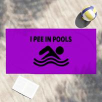 Funny I Pee in Pools Towel Shower Sauna Travel Spa Quick Dry Gym Accessories Soft Large Beach Towels W30*H60(CM)