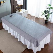 100X200cm Greitai džiūstantis su kvėpavimo skylute grožio lovos užvalkalas su rožine spauda SPA masažo stalo lapas 100*200cm pilka