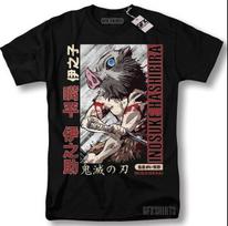 Inosuke Demon Slayer Anime Manga Tanjiro Nezuko Hashira Kimetsu no Yaiba Tee XL