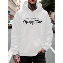 Men's Oversized Hoodie, Baggy Loose S balta