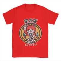 Yokai Watchs  Men's T Shirt  Hipster Tee Shirt Short Sleeve Crewneck T-Shirt Pure Cotton Gift Idea Tops S