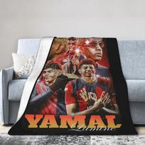 Lamine Y-Yamal Antklodė Vilnos Vasarinė Žieminė Futbolo Daugiafunkcinė Minkšta Mesti Antklodė Namams Miegamojo Lovos Patalynė Antklodės 30x40in