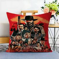 Game R-Red Dead Redemption 2 RDR2 Cushion Cover Pillow Cover Decor Pillowcase Printed Cushion Case For Couch 12x12Inch