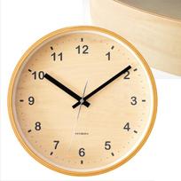 KATOMOKU plywood China wall continuous second diameter clock, dial, km-34M, clock, hand, 25.2cm (quartz clock)