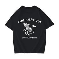 Camp Half-Blood Long Island Voice Skull Percy Jackson T-shirt Women's Retro Casual T-shirt Gothic Streetwear Women Clothing Y2K S juoda