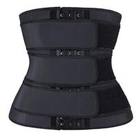 Women's Waist Trainer Corset 3 Belts Adjustable Neoprene Sauna Sweat Waist Trimmer Body  for Weight Loss Workout S juoda