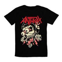 Anthrax Thrash Sunkiojo Metalo Kietas Amerikietiško Roko Muzikos Grupė Kaukolė Šaunūs Marškinėliai Vyrams Moterims T-shirt Hip Hop Gatvės Harajuku Moteriški Vyriški Drabužiai 4XL