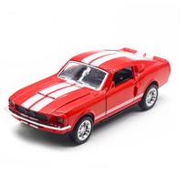 1:32 Lydinio Diecast Klasikinis Ford Mustang GT 1967 GT500 Vintažinis Modelis Klasikinis Traukiamas Žaislinis Automobilis Miniatiūrinis Transporto Priemonės Replika Vaikiška Dovana raudona