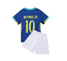 24-25 Brazilija išvykos mėlyna Nr. 10 Nacionalinės Komandos Futbolo Marškinėliai Vaikų Drabužiai Vaikų Rinkinys Dydis 14-30 14 yards/90