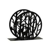 Deer Napkin Holder for Table Standing Animal Forest Tree Tissue Dispenser Round Metal Rustic Cloth Napkins Holder for Kitchen Farmhouse Restaurant A juoda