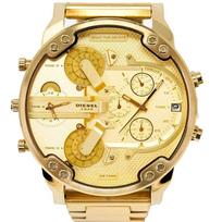 Diesel DZ7399 Mr Daddy 2.0 Geltono aukso spalvos vyriškas laikrodis 57mm auksas