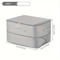 Heavy-Duty Self-Compressing Storage Bag - Portable Organizer for Clothes, Blankets & Quilts, Ideal for Closet Organization pilka spalva