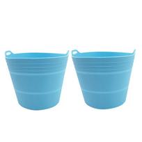 AEE4-2Pcs Reuasble Silicone Grease Bucket Liners Compatible For Traeger/Pit Boss /Oklahoma Joe' /Green Mountain Grill mėlyna