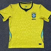 2026 Nacionalinės komandos futbolo apranga Pasaulio taurė Brazilijos marškinėliai Treniruočių Greitai džiūstantys Laisvi Atsipalaidavę Trumpomis rankovėmis XXXL