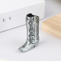 Creative Metal Boot Lighter Case for  J5/J25 – Personalized Engraving, Unique Men's Minimalist Gift with Custom Patterns sidabras