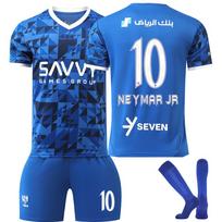 2024-25 Al-Hilal namų #10 NEYMAR JR sportinio treniruočių marškinėlio rinkinys su kojinėmis paaugliams, vaikams, suaugusiems, individualus pavadinimas, futbolo komplektai 16