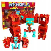 Minecraft Robotas tvirtovė 2-in-1 LED namas Žaidimų kaladėlių rinkinys