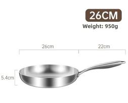 12 Inch Stainless Steel Frying Pan Non-stick Pan Tri-Ply Stainless Steel Skillet with All Cooktops Dishwasher Safe