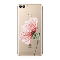Huawei P8 P9 P10 P20 Lite Pro Plus 2017 galinis dangtelis P Smart silikoninis rožių gėlės rožinis raudonas Huawei P9 Lite Mini telefono dėklas P7