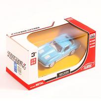 1/36 Corvette Stingray 1963 Žaislinio automobilio modelis vaikams RMZ CiTY Diecast Miniatiūrinis Atitraukiamas Kolekcija Dovana Vaikui Berniukui mėlyna