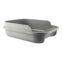 Portable Semi-Enclosed Splash-Proof Deodorizing Cat Litter Box Small (42*29*13cm) pilka spalva
