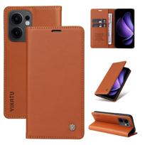 Odinis piniginės dėklas OPPO Realme C63 C61 4G C55 C53 C35 C33 C31 C30 Narzo 50A Prime V23 V20 V11 Pro 5G 50i 70 GT6 9 9i 8 Plus OPPO Realme C63 4G ruda