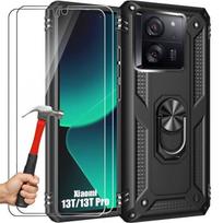 Protective Case - E.F.CONNECTION - for Xiaomi 13T/13T Pro - Rigid - 360° Stand - 2 Tempered Glasses