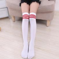 Thigh High Socks Striped Women Sexy Long Stockings Female Over Knee Socks Nylon Women's Leg Warmers Fashion Portable One Size