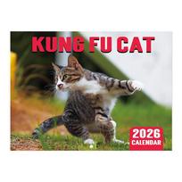 2026 Kung Fu Cat Calendar New Year Wall Calendar Fun Cat Themed Gifts for Cat Lovers New Year Christmas Gifts