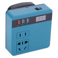 For DeWalt Makita Milwaukee 120W Lithium Battery Inverter DC 18-21V To AC 220V Electric Tool Outdoor Work Inverter armijos žalia spalva