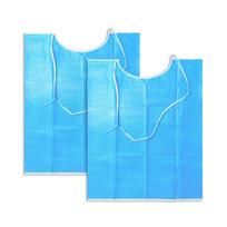 Nigf 100 Units/Pack Disposable Dental Bibs With Individual Ribbons, Blue Waterproof Leaves