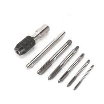 6PCS/Set Tap Drill Wrench Screw Taps Ratchet Tap Wrench Machinist Tool
