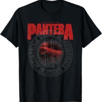 Pantera Oficialus Vulgarus Jėgos Demonstravimas Apskritas Juodas Unisex Suaugusiems Klasikinio Kirpimo Apvalios Kaklo Trumpomis Rankovėmis Marškinėliai S juoda