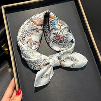 Silk Square Scarf Women Neck Bandana Mulberry Scarves Female Summer Neckerchief Wrist Shawl Wrap Hijab Bufandas Real Silk 53x53cm