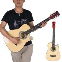 38in Acoustic Guitar Musical Instrument Set with Tuner Capo for Beginner
