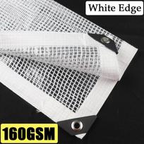 Transparent Grid Tarp Curtain Outdoor Pergola Clear Rainproof Cloth Greenhouse Succulent Plant Keep Warm Cover 1x3m