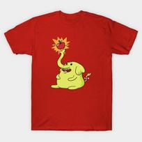 Men Black Print T-shirt Adventure Time Tree Trunks No-Cut Transfer Paper Print Cotton Tshirt S raudona