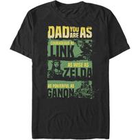 Men's Nintendo Father's Day Legend of Zelda Qualities T-Shirt S juoda