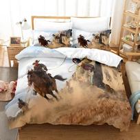 Game Red Dead Redemption Duvet Cover Pillowcase Bedding Set Boy Girl Bedroom Decoration Children Gift Single Double Size EU Single(135*200cm)3pcs