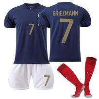 Vaikų futbolo treniruočių kostiumas 22/23 Prancūzijos namų marškinėlių komplektas 2XL